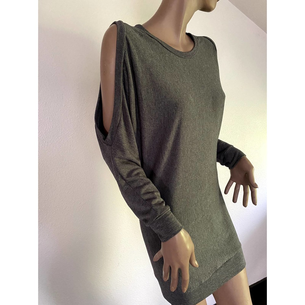 Haute Hippie Charcoal Cold-Shoulder Dress - Picture 2 of 4